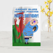De Cardiff Blues de fanatique carte d'anniversaire (Fleur jaune)