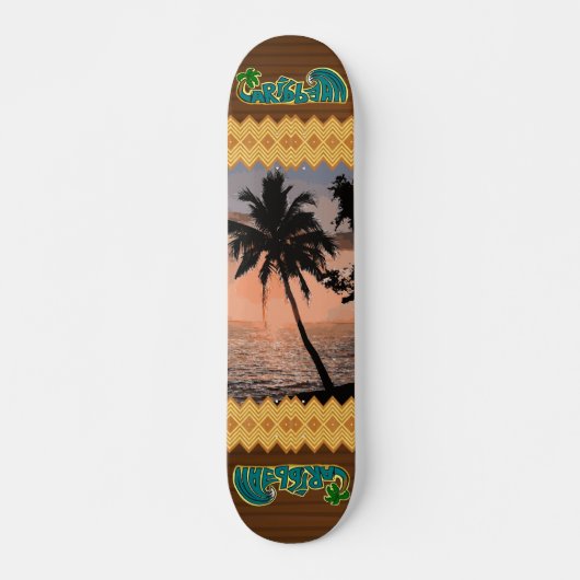 De Caribische palmschenkel Skateboard (Voorkant)