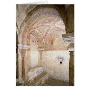 De Carolingian frescoes in de binnenste crypt