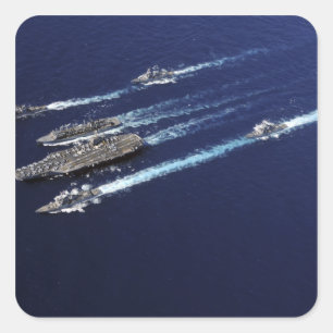 De Carrier Strike Group van Abraham Lincoln Vierkante Sticker