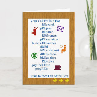 De Carrière van de pensionering in een Wenskaart Kaart