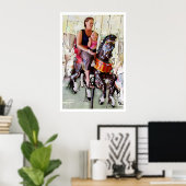 De Carrousel met mama uitrusten Poster (Thuiskantoor)