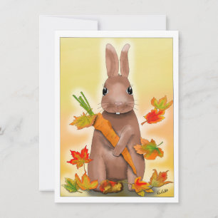 DE Carte Lapin en automne