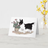 ~ de carte pour notes de corgi de Gallois de (Fleur jaune)