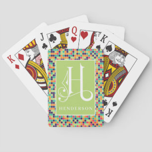De Cartes Blocs Carrés Colorés Monogramme H en Jeu