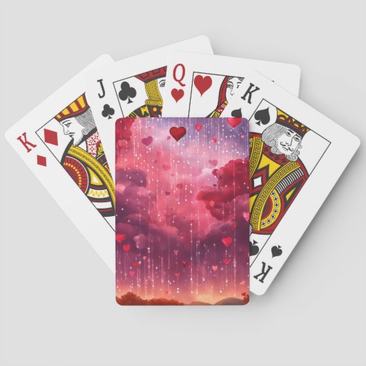 De Cartes Coeurs vintages en jeu (dos)