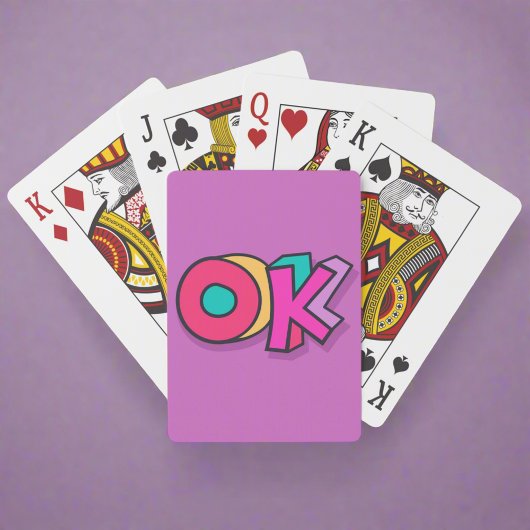 De Cartes Cool amusant "OK" Bold Couleurs violettes Jeu tend