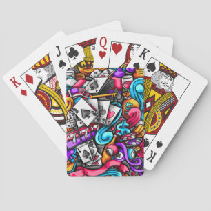 De Cartes Cool et coloré Las Vegas Casino Jeu Doodle