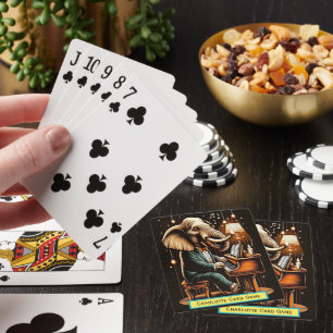 De Cartes Elephant Joue Piano Monogramme Go Fish Jeu