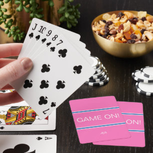 De Cartes JEU SUR Citation Cute Personnalisé Monogramme Fill