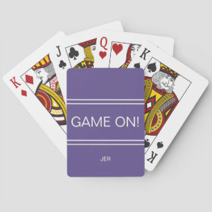 De Cartes JEU Violet sur devis Initiales Monogrammes Personn