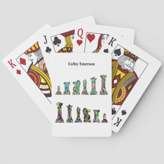 De Cartes Joueurs Jeu Jeu Jeu d'échecs Couleur Arc-en-ciel J (dos)