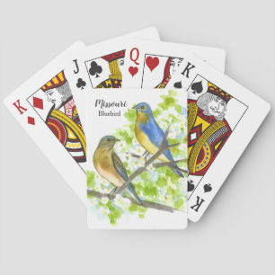 De Cartes Missouri Souvenir Jeu Bluebirds Hawthorn Tree