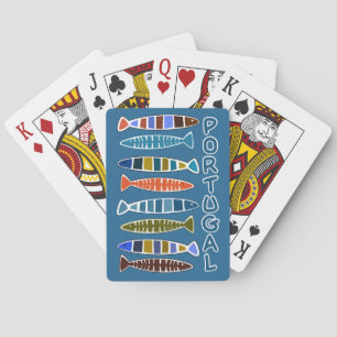 De Cartes Motif PORTUGAL du poisson en jeu