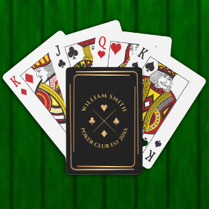 De Cartes Nom personnalisé Poker Club Jeu or
