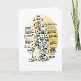 De cartoon dankt u aan de verpleegster & de heldin bedankkaart