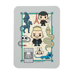 De Cartoon GRINDELWALD™ & Barebone van GELLERT Magneet