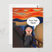 De Cartoon Parody van de Scream Fun Briefkaart (Voorkant / Achterkant)