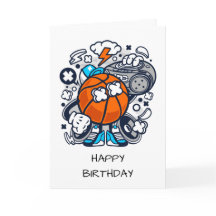 De Cartoon van Boombox van het basketbal