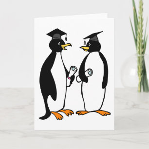 De Cartoon van de Afstuderen van pinguïnen Kaart