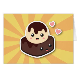 De Cartoon van Kawaii van het Roomijs en de