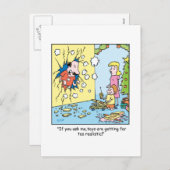 De Cartoon van Kerstmis over Speelgoed! Feestdagenkaart (Voorkant / Achterkant)