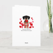 De Cartoon van Valentijn van de tekkel Feestdagen Kaart (Achterkant)