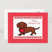 De Cartoon van Valentijn van de tekkel Feestdagenkaart (Voorkant / Achterkant)