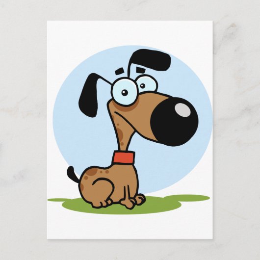 De cartoonkarakter van de hond briefkaart (Voorkant)
