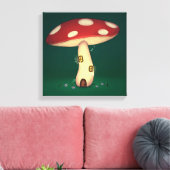  de casa de fada em formato de cogumelo canvas afdruk (Insitu (Woonkamer))