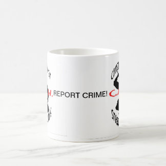 de cash logo, de cash logo, RAPPORTCRIME! Koffiemok