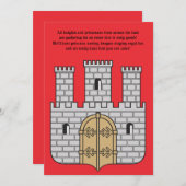 De Castle-uitnodiging Kaart (Voorkant / Achterkant)