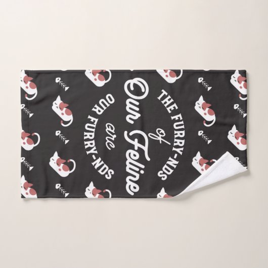 De Cat Friends Cute Pun en Pattern Bad Handdoek (Handdoek)