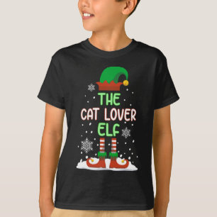 De Cat Lover Elf Funny Familie die Kerstmis aanpas T-shirt