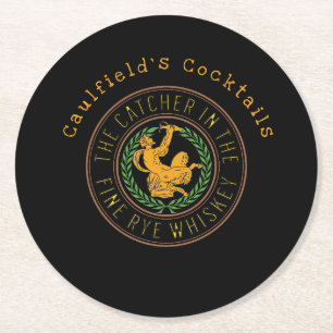 De Catcher in de Fine Rye Whisky Literaire thema Ronde Kartonnen Onderzetter