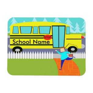  de Catching School Bus Flexi Magnet Magneet
