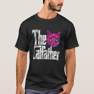 De Catfather Cat Father Mafia Whiskers Male papa T-shirt