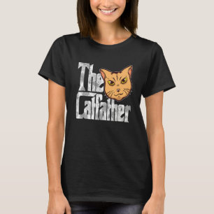 De Catfather Cat Father Mafia Whiskers Male papa T-shirt
