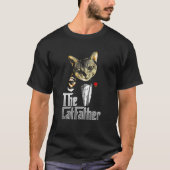 De Catfather Funny Parody Cat Lover papa T T-shirt (Voorkant)
