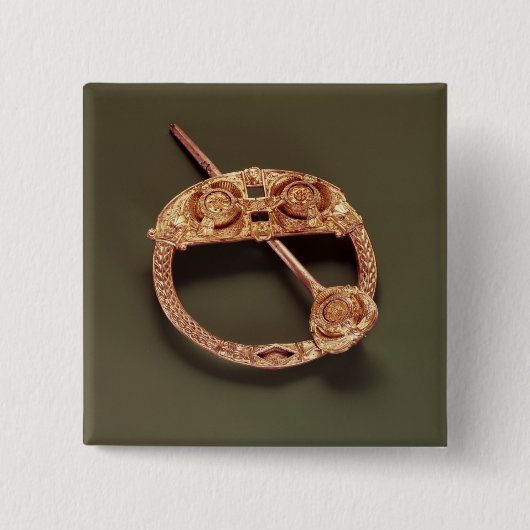 De Cavan of 'Queen's' Brooch uit Cavan Vierkante Button 5,1 Cm (Voorkant)