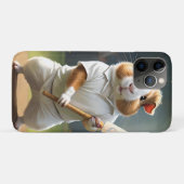 De cavia-cricketspeler: gekleed in het wit, Case-Mate iPhone case (Achterkant (horizontaal))
