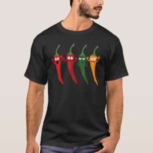 De Cayenne Pepper Hot Colorful Chili T-shirt