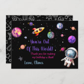 De Ce Merci Spatial Des Astronautes Du Monde (Devant / Derrière)