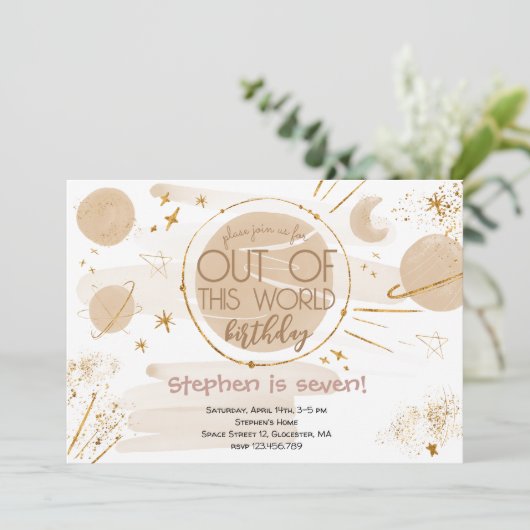 De ce monde l'anniversaire Invitation (Debout devant)