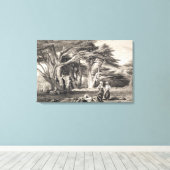 De Cedars van Libanon, gegraveerd door Freeman (se Canvas Afdruk (Insitu (Houten vloer))
