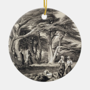 De Cedars van Libanon, gegraveerd door Freeman (se Keramisch Ornament