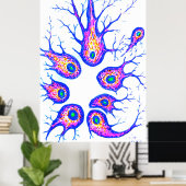 De cellen van het Sepia-kraakbeen Poster (Thuiskantoor)