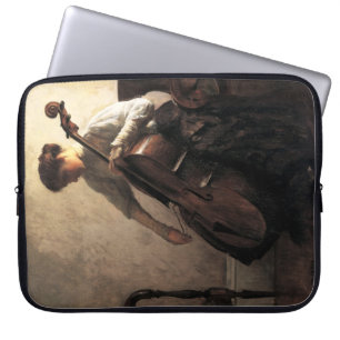 De cellist (door Joseph DeCamp) Laptop Sleeve