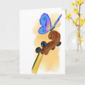 De Cello van de vlinder Kaart (Gele Bloem)