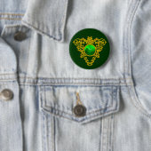 DE CELTISCHE HART VAN SAINT PATRICK RONDE BUTTON 5,7 CM (In situ)